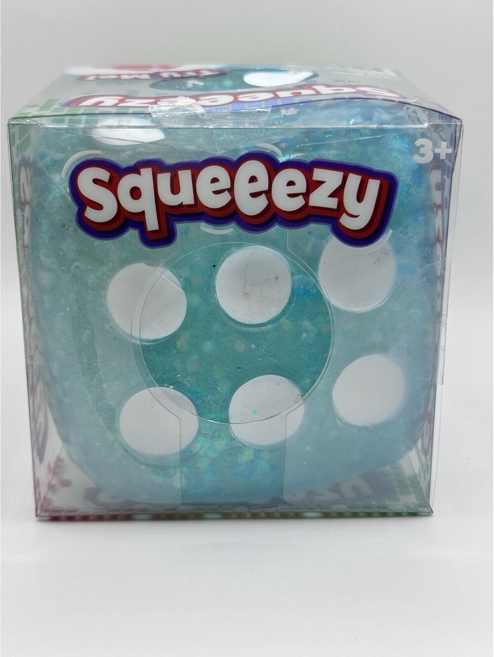 Squeeezy Squeeze Toy Dice Squishy Blue